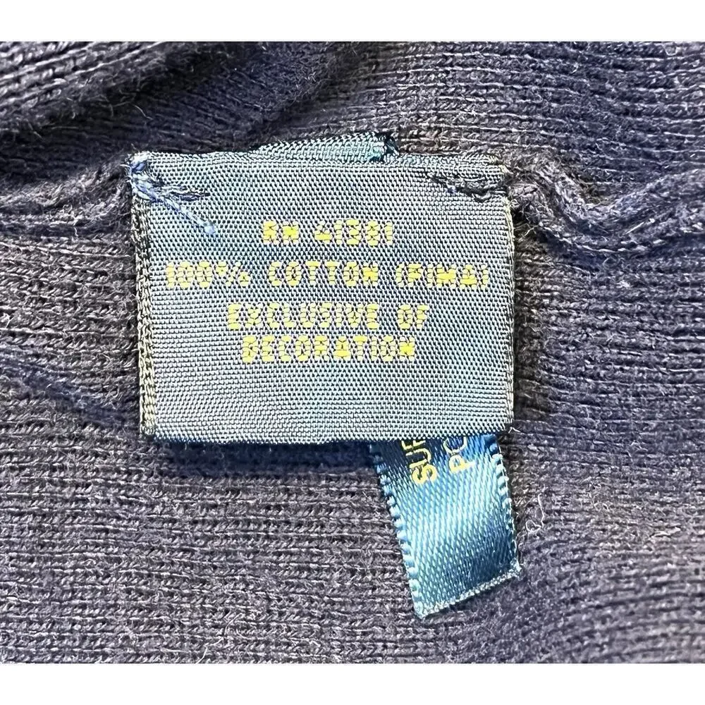Polo Ralph Lauren Sweater Mens XL Blue Pima Cotton V Neck Preppy